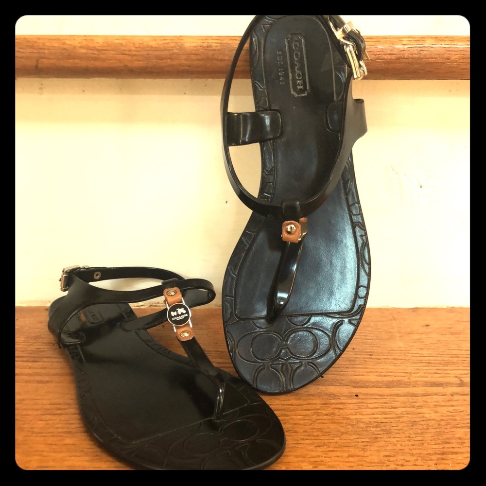 Coach size 6 buckle Sandals.